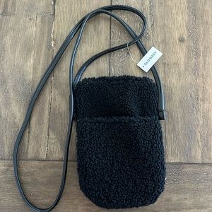 Old Navy Sherpa Fleece Crossbody phone purse bag